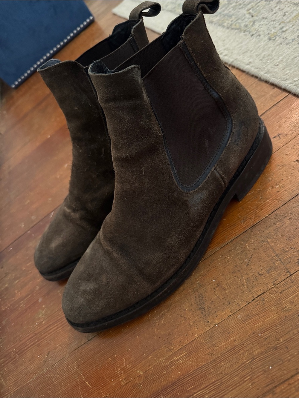 Thursday Boots Men's Dark Olive Suede Chelsea Boots